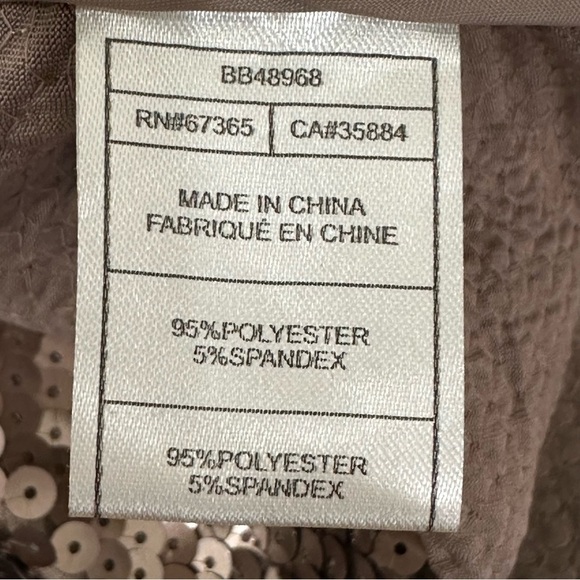 BB Dakota Rose Gold All Over Sequin Mini Dress BodyCon 3/4 sleeve - Picture 7 of 8